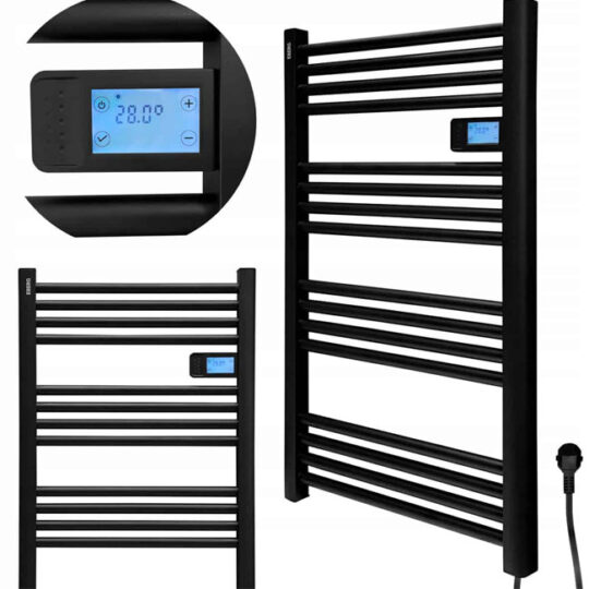 Warmtec Varilla electric towel heater in white or black | bio energy in Cyprus